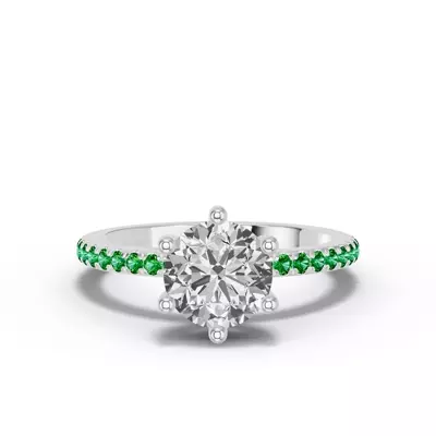 Chroma Tsavorite Engagement Ring