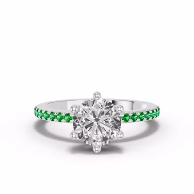 Chroma Tsavorite Engagement Ring