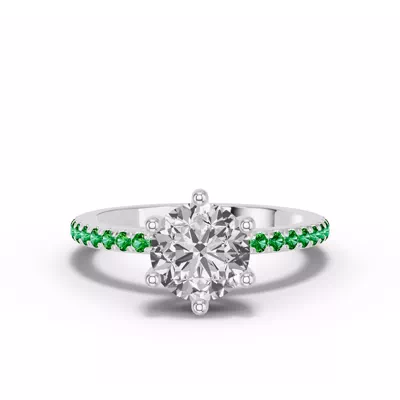 Chroma Tsavorite Engagement Ring