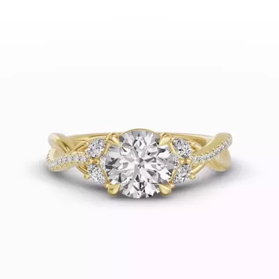 Papillon Twist Pavé Engagement Ring