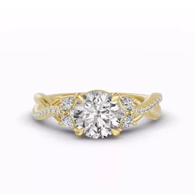Papillon Twist Pavé Engagement Ring