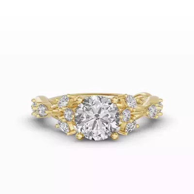 Botanical Twist Engagement Ring