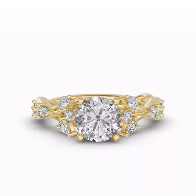 Botanical Twist Engagement Ring