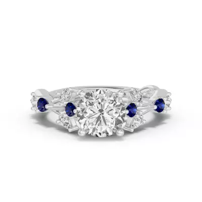 Botanical Twist Sapphire Engagement Ring
