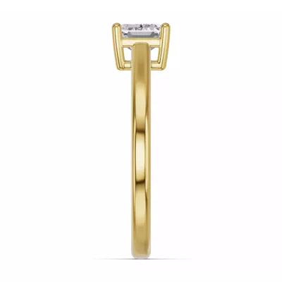 Emerald-Cut Lab Diamond East-West Ring