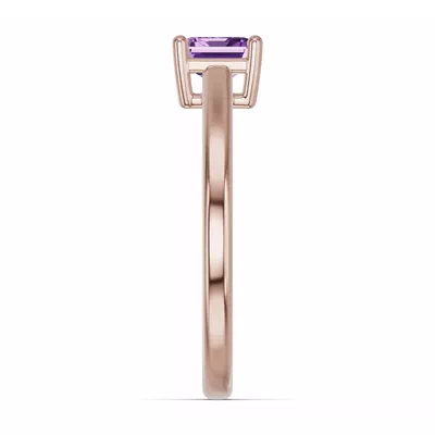 Emerald-Cut Amethyst East-West Ring