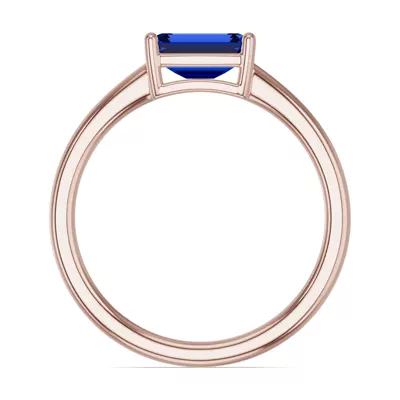 Emerald-Cut Sapphire East-West Ring