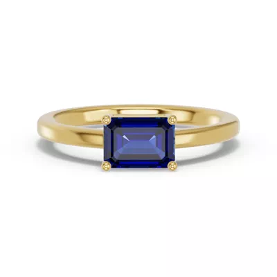 Emerald-Cut Sapphire East-West Ring