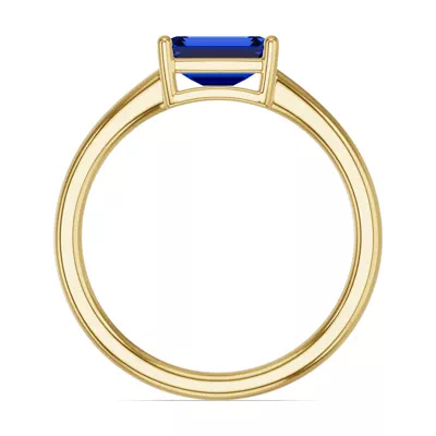 Emerald-Cut Sapphire East-West Ring