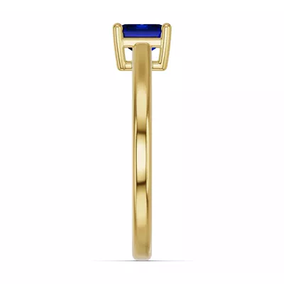 Emerald-Cut Sapphire East-West Ring