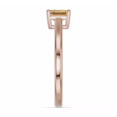 Emerald-Cut Citrine East-West Ring
