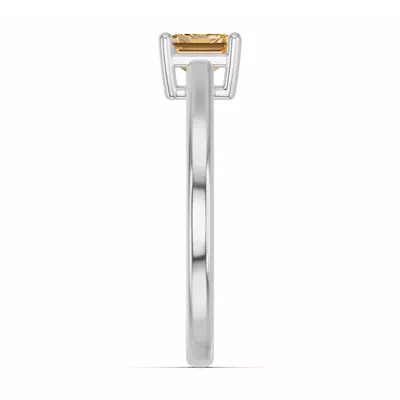 Emerald-Cut Citrine East-West Ring