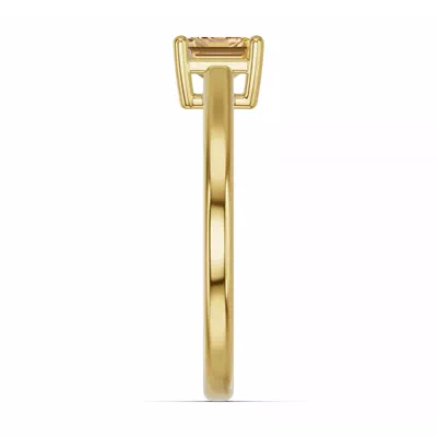 Emerald-Cut Citrine East-West Ring