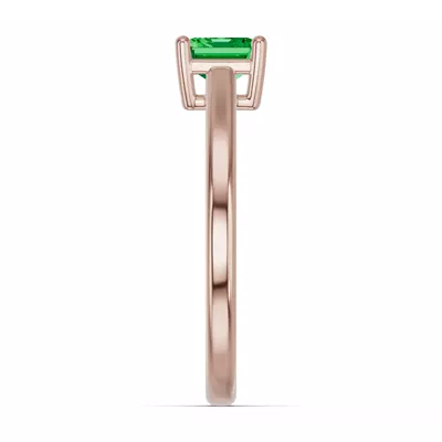 Emerald-Cut Emerald East-West Ring