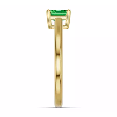 Emerald-Cut Emerald East-West Ring