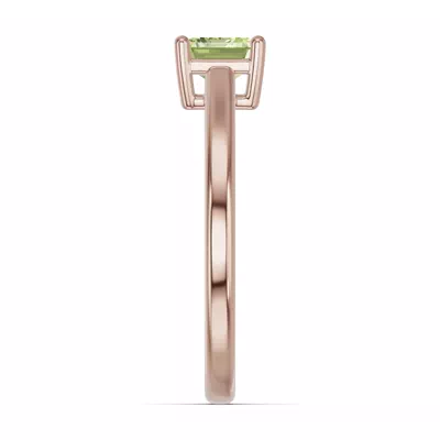 Emerald-Cut Peridot East-West Ring