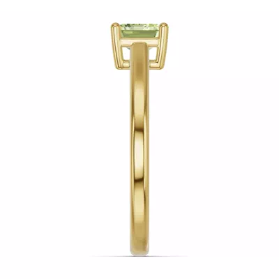 Emerald-Cut Peridot East-West Ring