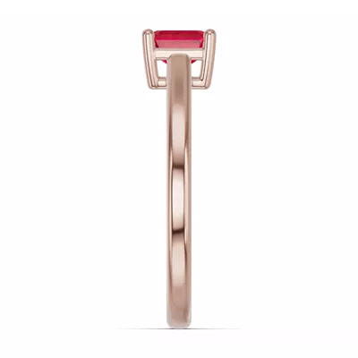 Emerald-Cut Ruby East-West Ring