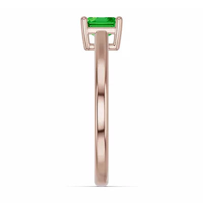 Emerald-Cut Tsavorite East-West Ring