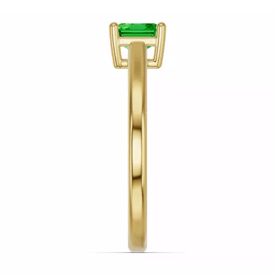 Emerald-Cut Tsavorite East-West Ring