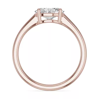 Oval Lab Diamond East-West Ring
