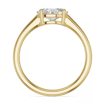 Oval Lab Diamond East-West Ring