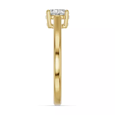 Oval Lab Diamond East-West Ring