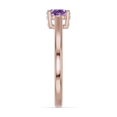 Oval Amethyst East-West Ring