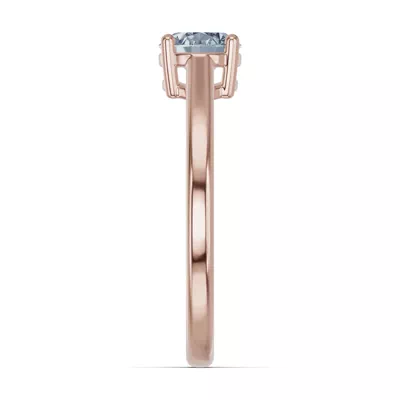 Oval Aquamarine East-West Ring