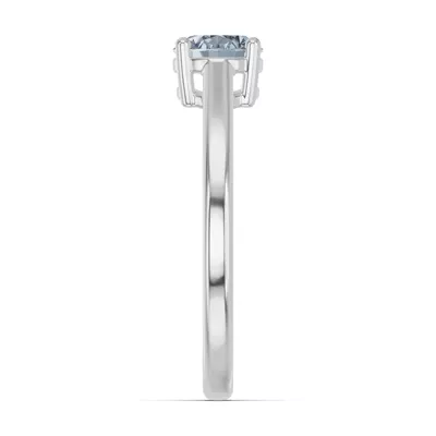 Oval Aquamarine East-West Ring
