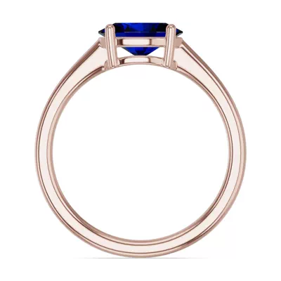 Oval Sapphire East-West Ring