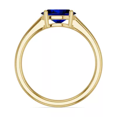 Oval Sapphire East-West Ring