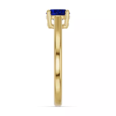 Oval Sapphire East-West Ring