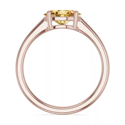 Oval Citrine East-West Ring
