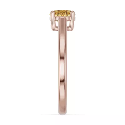 Oval Citrine East-West Ring
