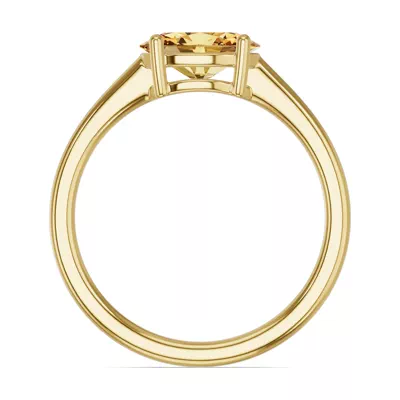 Oval Citrine East-West Ring