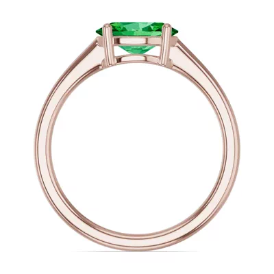 Oval Emerald East-West Ring