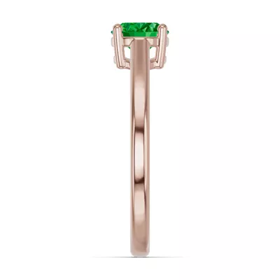 Oval Emerald East-West Ring