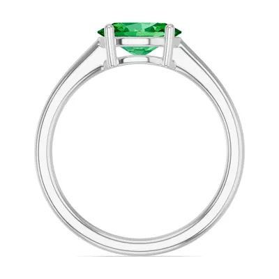 Oval Emerald East-West Ring