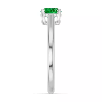 Oval Emerald East-West Ring