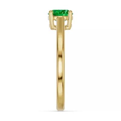Oval Emerald East-West Ring