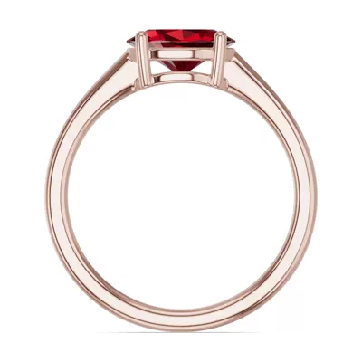 Oval Garnet East-West Ring