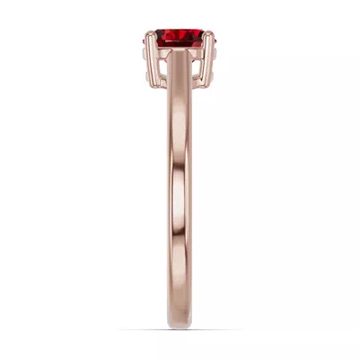 Oval Garnet East-West Ring