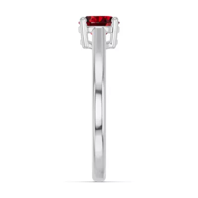 Oval Garnet East-West Ring