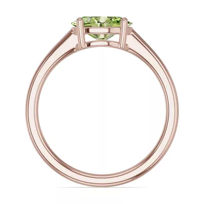 Oval Peridot East-West Ring