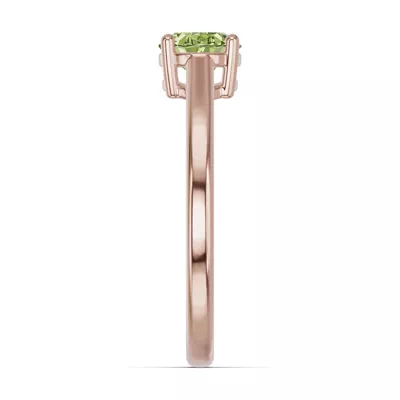 Oval Peridot East-West Ring