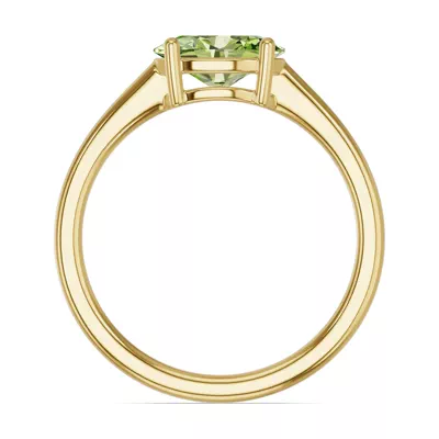 Oval Peridot East-West Ring