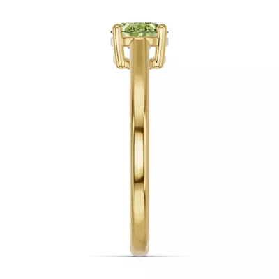 Oval Peridot East-West Ring