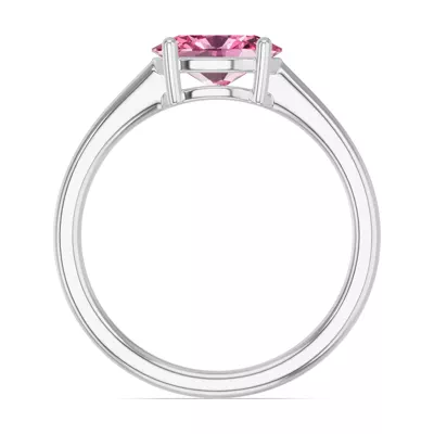 Oval Pink Tourmaline East-West Ring