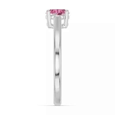 Oval Pink Tourmaline East-West Ring
